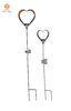 Contemporary Outside Long stem Heart shape Metal candle holders for weddings