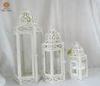 White Morocco hanging metal lantern candle holder For indoor Wedding