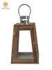 Rustic Modern Natural Wood Tapered Hurricane Candle Lantern for Home