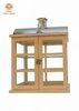 Outdoor Glass Panes Small Contemporary Wooden lantern candle holder