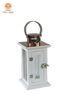 Mini Square White European Style Wood Hanging Candle Lantern Holder for Wedding & Party