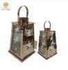 Home decor stainless steel lanterns with five pointed star hollow out