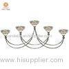 Crystal Wedding indoor metal frame Decorative candle holders with five head