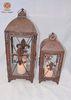 Brown Handmade hanging candle lantern Lights for outside Decoration