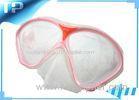 Silicone Water Sports Anti Fog Pink Aqualung Dive Mask Wider Vision