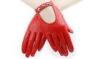 Hellow Sheep Lamb Leather Ladies Red Driving Leather Gloves for Wedding / Party