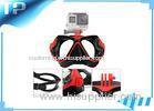 ABS Red Snorkeling Full Face Scuba Diving Mask Adjustable Buckle For Adult