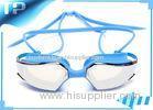 Soft Blue Professional Ladies Swimming Goggles / Holiday UV Swim Glasses