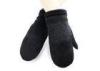 Fingerless Mittens Bassic Men's Leather Gloves With Sheep Leather black Color