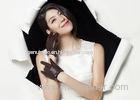 Luxury Crystal Cuff Girl or Women Leather Gloves With Super Short Women Sheep Leather Mittens