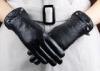 Silk Leather Cuff Women Touch Screen Leather Gloves Short Fashion Style for Winter Warm Use