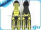 Yellow Silicone Adult Training Swim Fins Rubber / PP S / M / L