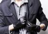 Geometric Stitching Cuff Men Leather Touchscreen Gloves with Sheep Lamb Leather