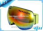 Yellow Double Lens Reflective Polarized Snowboard Goggles Anti - Scratch