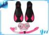 Full Face Pink Exercise Swim Fins / Scuba Diving Equipment For Womens