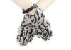 Pig Suede Fashion Ladies Leather Driving Gloves With Button Belt Cuff