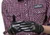 Men Short Touch Screen Leather Gloves With Bassic Style Elastic Wrist