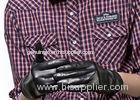 Men Short Touch Screen Leather Gloves With Bassic Style Elastic Wrist