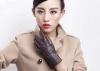 Autumn or Winter use Warm Women's Leather Gloves With Embroider Cuff