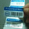 Silver Rectangle Custom Printing PET Vinyl Labels Waterproof Barcode Self Adhesive Labels