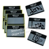 Factory Price Hello My Name Is Writable Black Destructible Sticker Blank Eggshell Sticker Die Cut Non-removed Labels