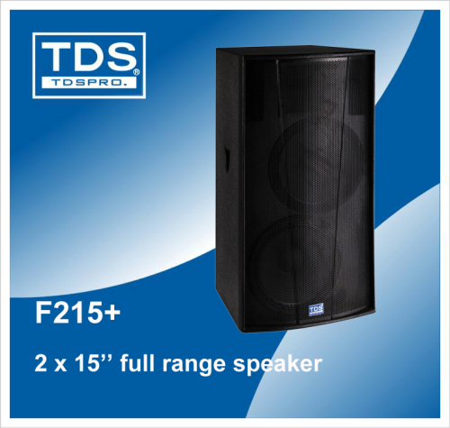 High Power Dual 15 Inch Two Way Entertainment-Purpose Loudspeaker