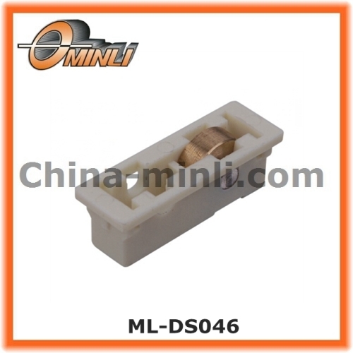 Plastic bracket window roller with single copper wheel