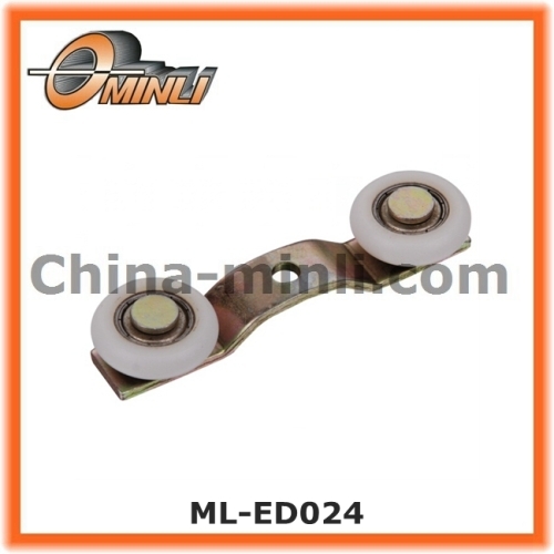 Twin Nylon roller wheel for sliding Curtain Track