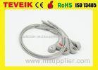 IEC DIN 1.5 type clip Holter ECG cable with 7 lead wires for Holter Recorder