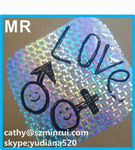 The latest hologram graffiti eggshell destructible sticker paper label for outdoor usage