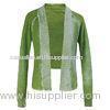 Custom made Green cotton cardigan sweater women fall Short Knit Sweater