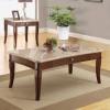 Britney White Marble Top Coffee/End Table Set