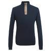 Black fashion mens business Sweaters casual clothing with 1/4 Zip