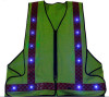 Fluorescent Reflective Built-in Flashing LED Light Cycling Vest