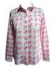 Semi formal Printed female / ladies blouses and shirts with two pockets