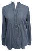 Grey Autumn Cotton womens plus size blouses and tops for Work