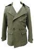 Male Dark Green Microsanded Cotton Coat and Jackets With Military Collar