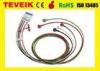 Reusable Patient Monitor Electrode 5 Lead Wires With Snap AHA