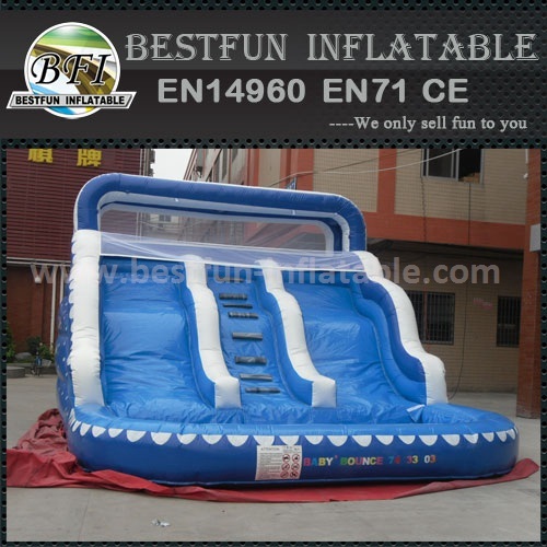 High quality popular inflatable water slide with pool