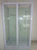 shower enclosure two sliding door white aluminium profile