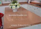 Prefabricated Pink Star Artificial Quartz Stone Kitchen Countertops Superior Craftwork