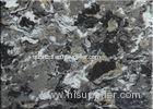 Grey Mixed Vein Engineered Quartz Stone For Kitchen Countertops / Shower Panels