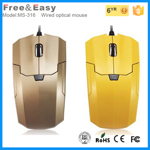 retractable wired optical usb cable mouse