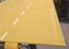 Engineered Quartz Solid Surface / Quartz Rocks Floor Tiles Building Material Plain Yellow