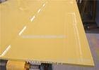 Engineered Quartz Solid Surface / Quartz Rocks Floor Tiles Building Material Plain Yellow