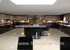 Pure Black Quartz Stone Table Top Dinning Table Tops Engineered Stone Countertops Material