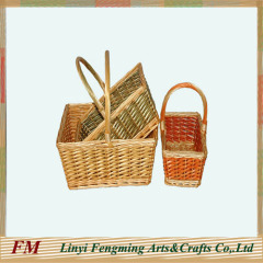 wicker basket with lid