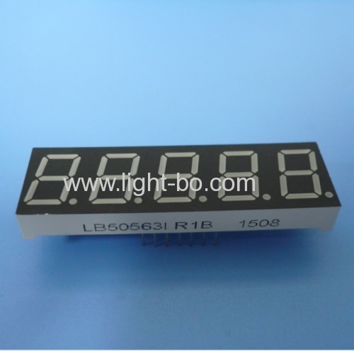 Super Red 0.56" 5 Digit 7 segment led display common Anode for Instrument Panel