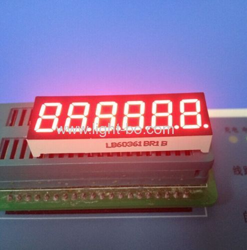 common anode super bright Amber0.36 inch 6 digit 7 segment led display