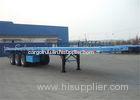 Size 12500*2500*1550 Blue Color Flatbed Container Trailer Main Beam 500mm Height